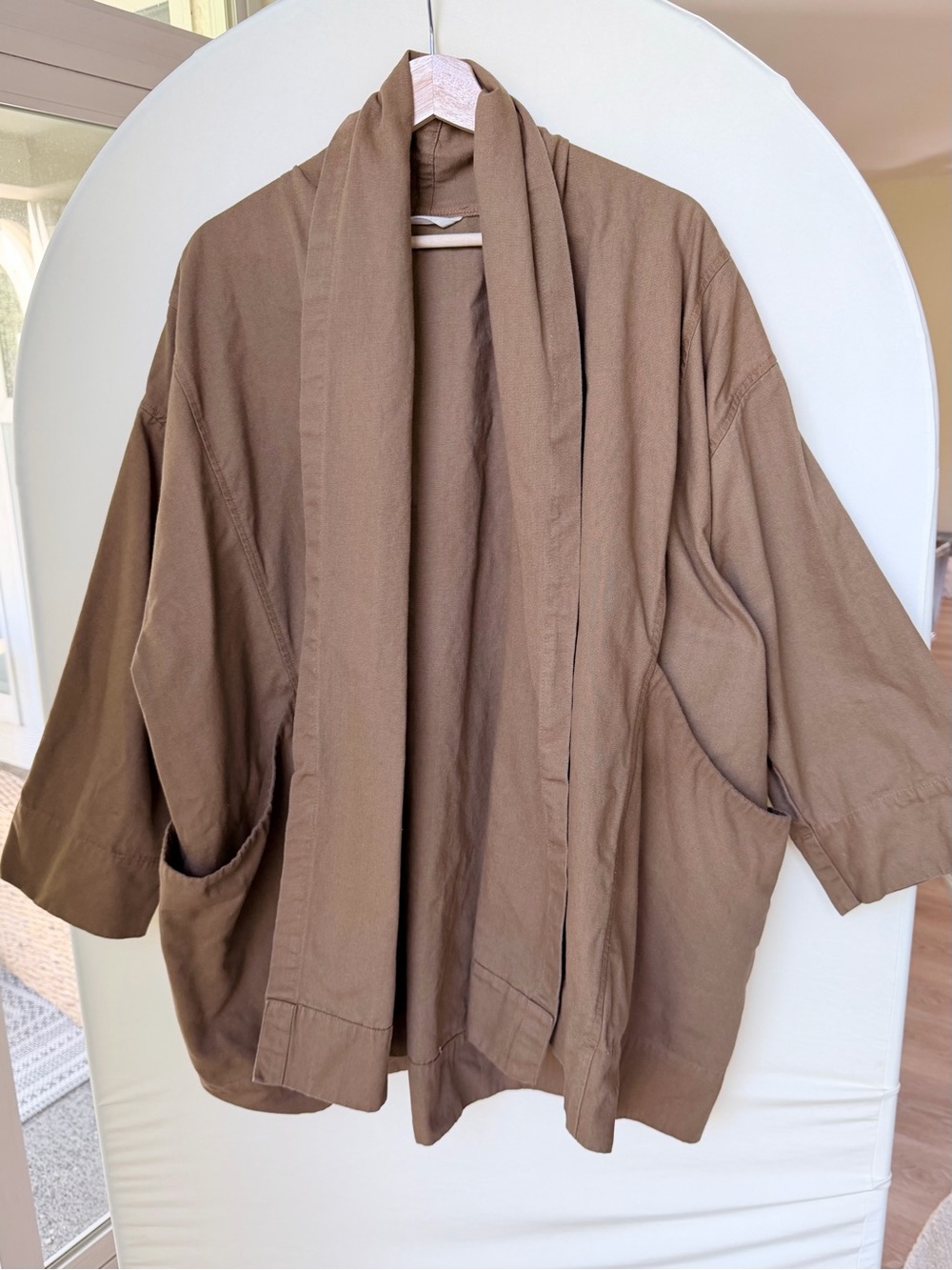 Elizabeth Suzann Oversized Canvas Clyde Jacket in Clay Camel Brown size 2XL/3XL